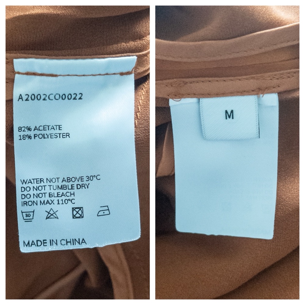 NWT Gentle Herd Sateen Double Breasted Trench Coat Copper/Caramel Size M - Picture 7 of 8